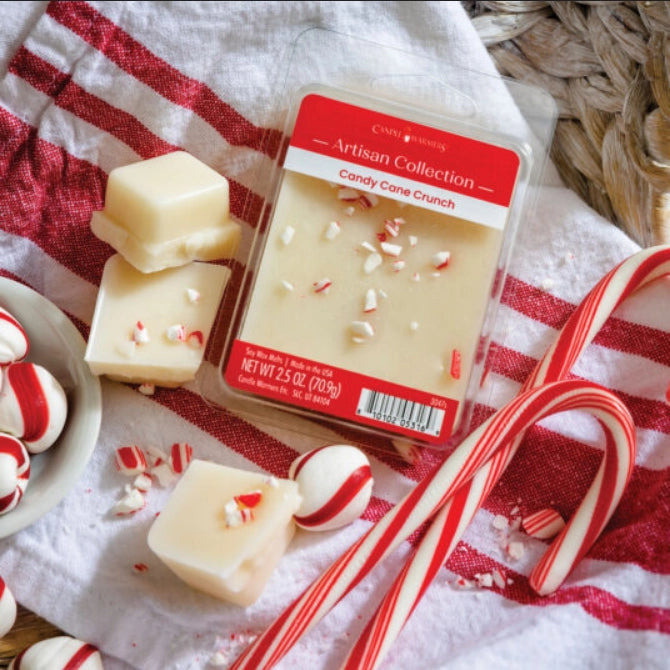 Chauffe-bougies en cire parfumée faite à la main CANDY CANE CRUNCH