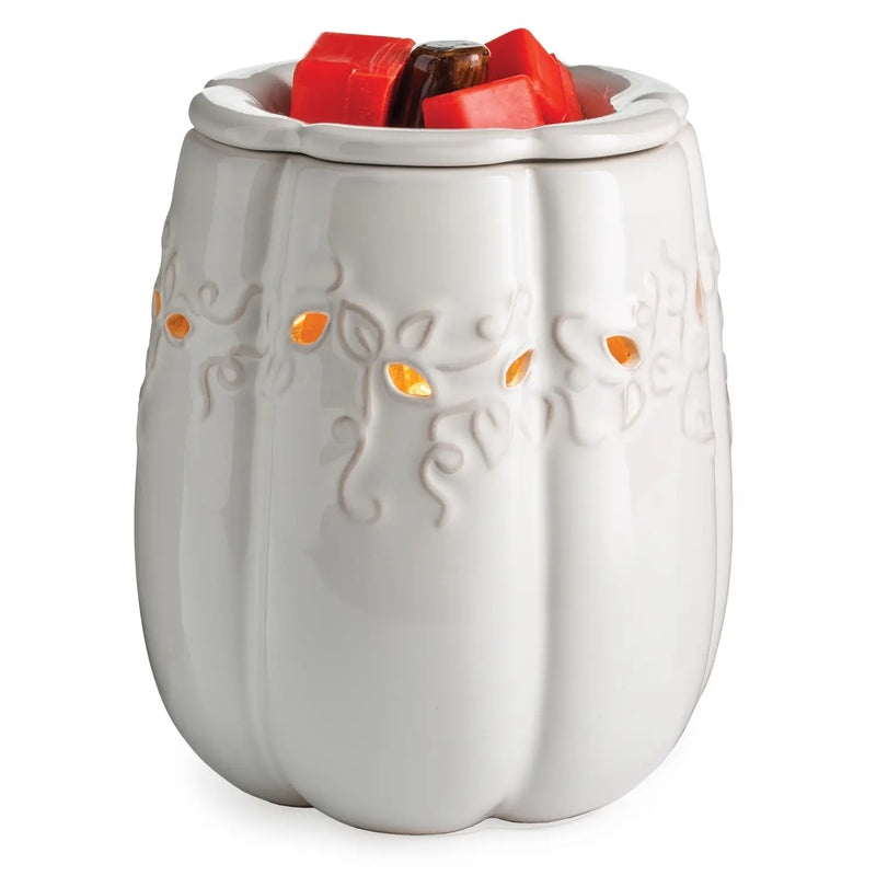 Lampada elettrica zucca bianca