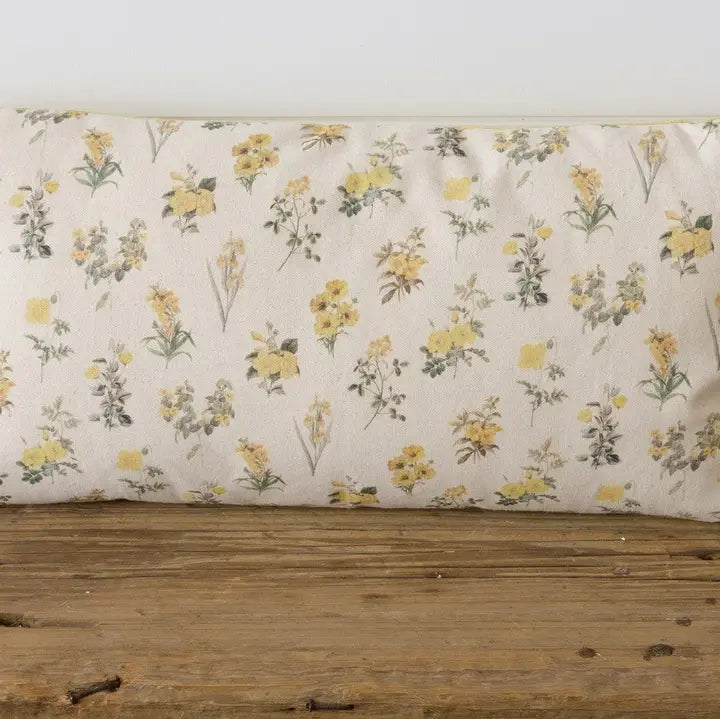 Cuscino Arredo Rettangolare Fiorito 60x30 cm