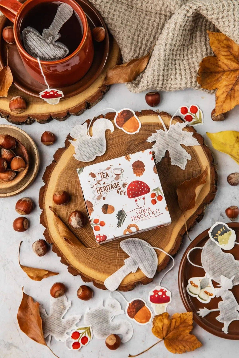 Sonia Innocenti x Tea Heritage - Scatola Autunnale con 10 bustine di tè e rooibos biologico
