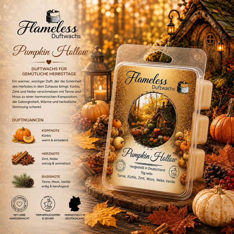 Cera Profumata Pumpkin Hollow 70 g – Flameless