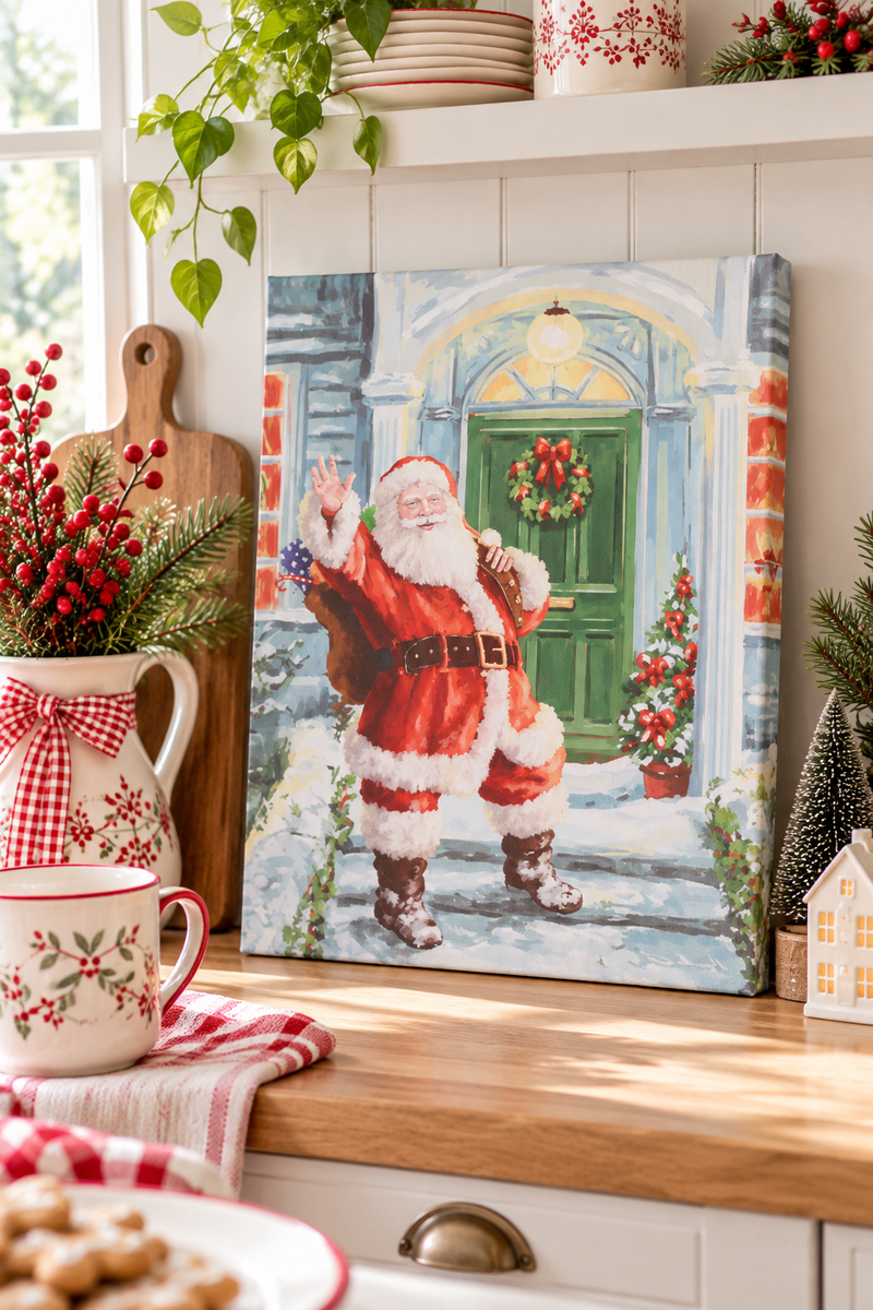 Quadro led Babbo Natale