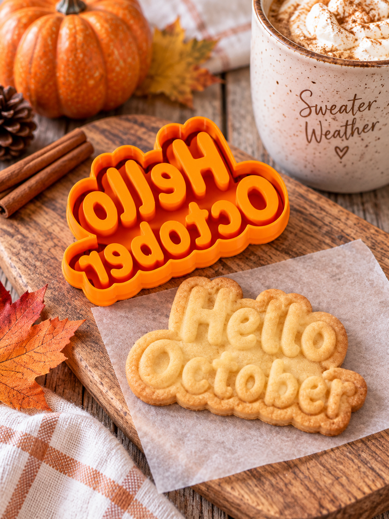 Tagliabiscotti Hello October | Biscotto Autunnale