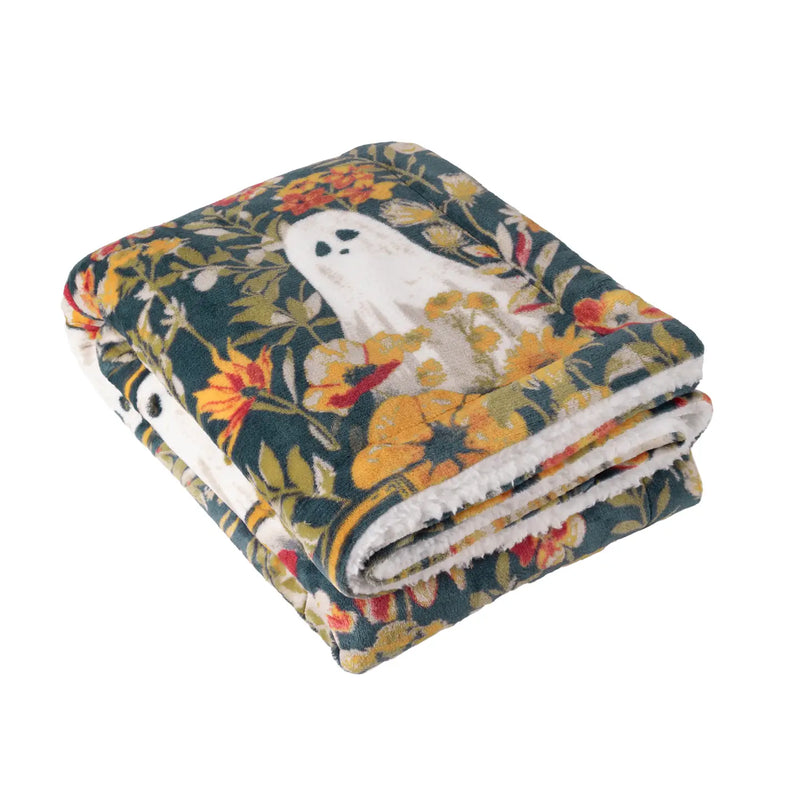 Plaid Halloween in Pile e Sherpa Bootanical – 130 × 180 cm