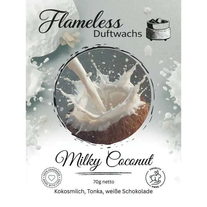 Cera Profumata di Soia Milk Coconut Flameless 70g