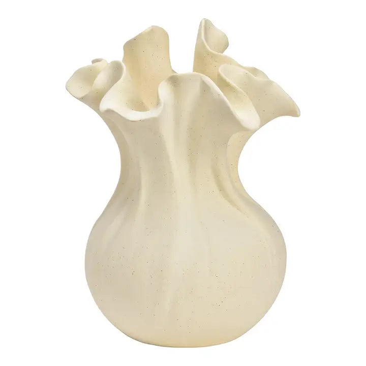 Vaso decorativo in ceramica effetto puntinato