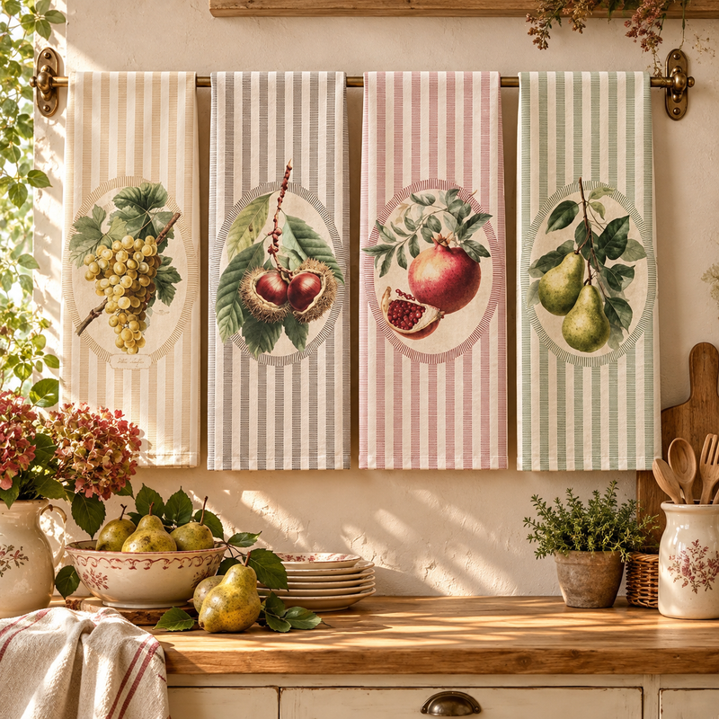 Canovaccio Autunnale Botanico in Cotone 40x70 cm – Blanc Mariclò