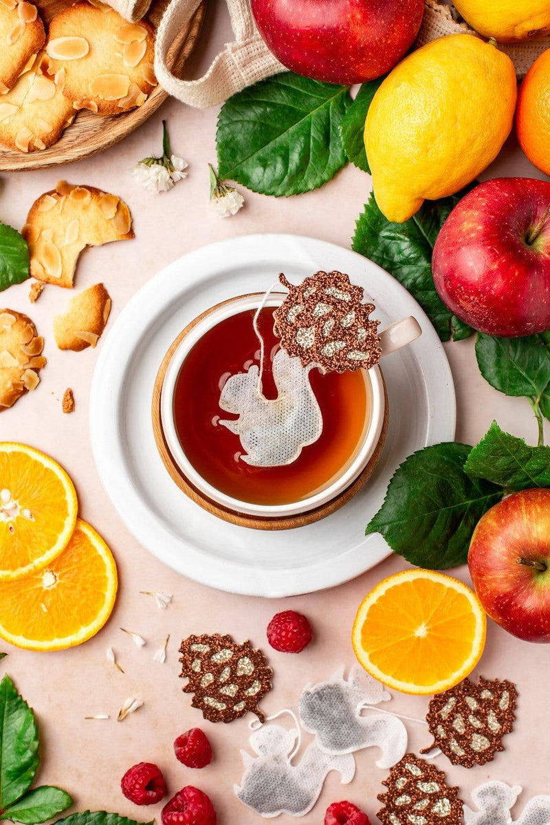 Bustine di tè biologico a forma di scoiattolo — Realizzate artigianalmente · x5: Earl grey