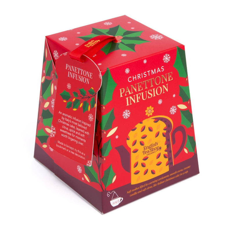 English Tea Shop - Scatola regalo tè "Panettone" BIO, 10 bustine piramidali