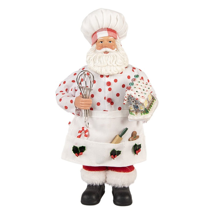 Clayre &amp; Eeef Decorative Santa Claus with Polka Dot Shirt 