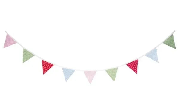 Festone Bandierine Tessuto Greengate 380 cm