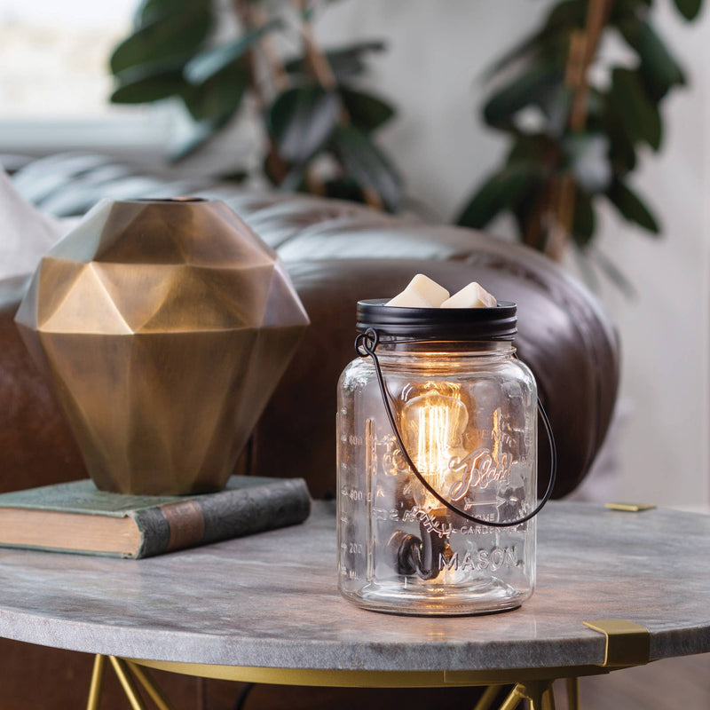 Lampada Elettrica Diffusore Mason Jar in Vetro 16 cm – Candle Warmers
