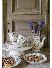 Ciotola cereali in ceramica con roselline blu - Floret full blu - Arredo Casa da Sogno