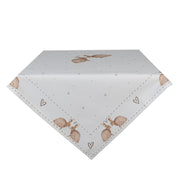 Tovaglia In Cotone 100x100 Bunnies In Love - Arredo Casa da Sogno