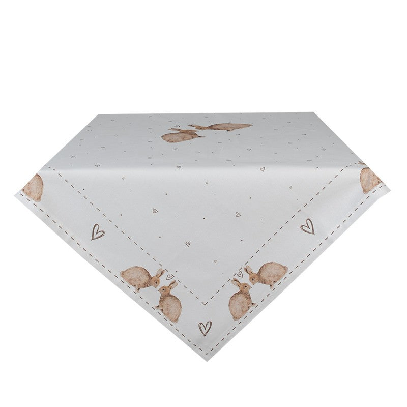 Tovaglia In Cotone 100x100 Bunnies In Love - Arredo Casa da Sogno