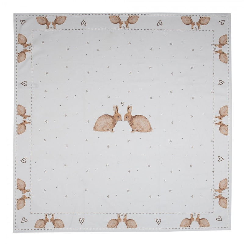 Tovaglia In Cotone 100x100 Bunnies In Love - Arredo Casa da Sogno