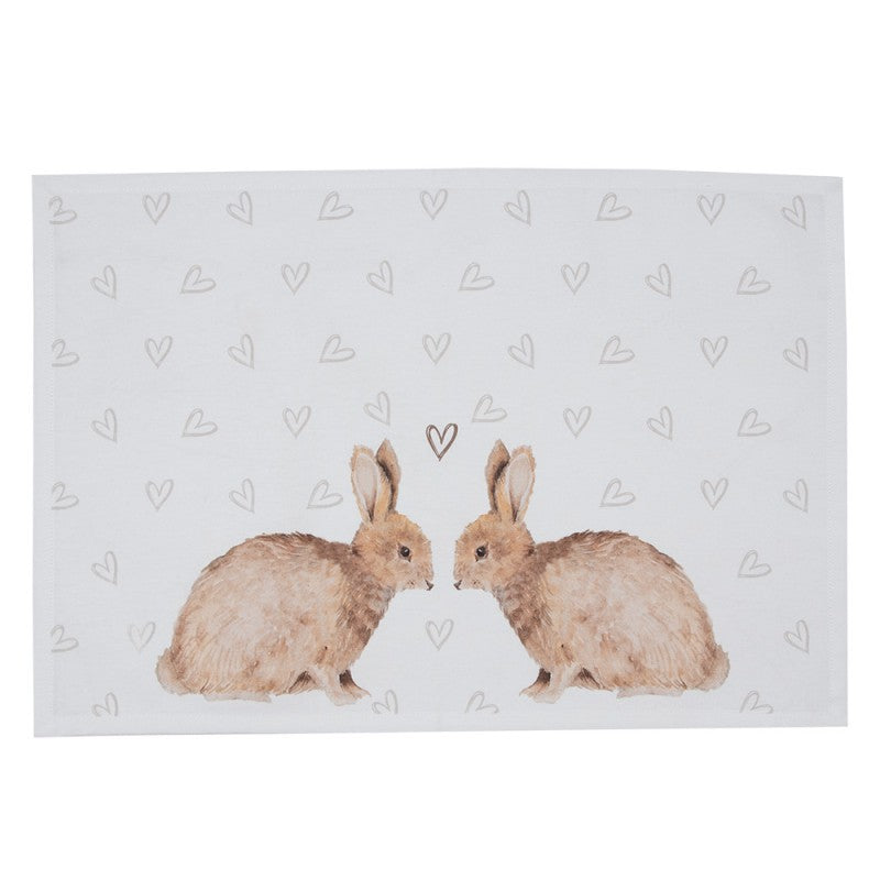 Tovaglietta In Cotone 48x33 Bunnies In Love — Arredo Casa da Sogno