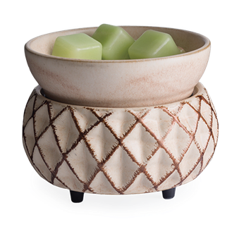 Lampada profumata classica 2 in 1 CANDLE WARMERS® LATTICE in crema