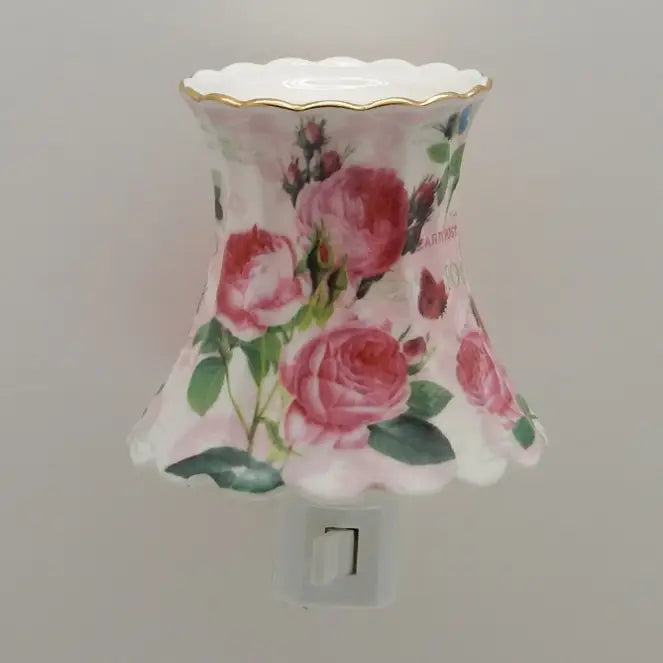 Lampada notturna in porcellana Rose rosa