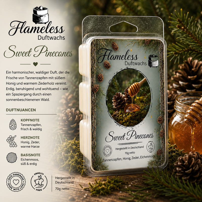 Cera Profumata Sweet Pinecones | Flameless Duftwachs