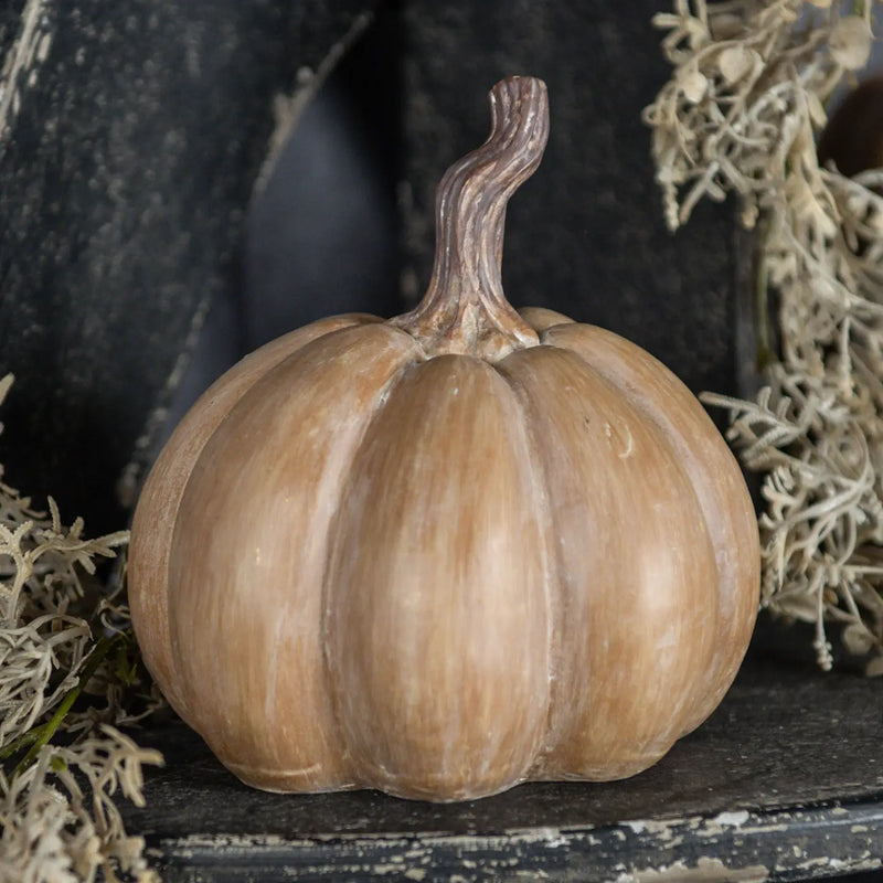 Zucca Decorativa Color Tabacco Effetto Anticato