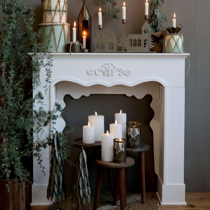 Antique White French Fireplace -Chic Antique 