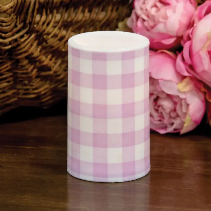 Candela decorativa a quadretti