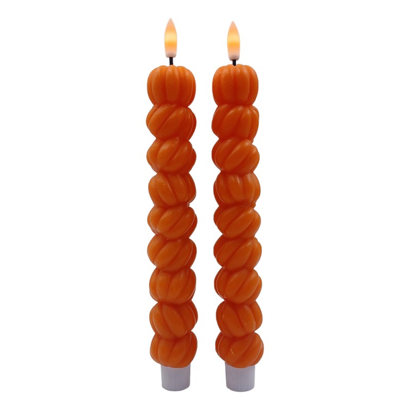 Set 2 Candele LED Arancio 25 cm – Clayre & Eef