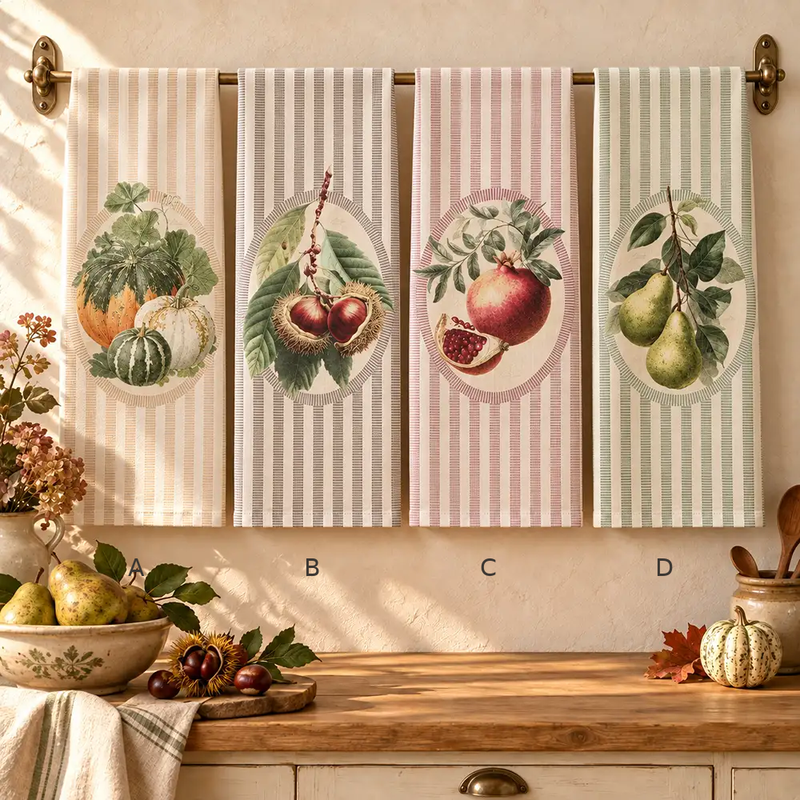 Canovaccio Autunnale Botanico in Cotone 40x70 cm – Blanc Mariclò