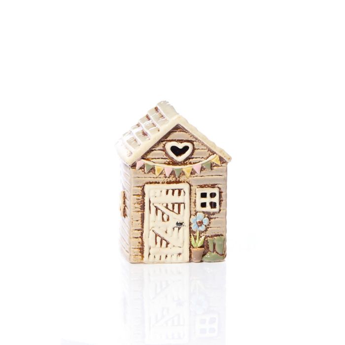 Casetta Portacandela in Ceramica Cottage