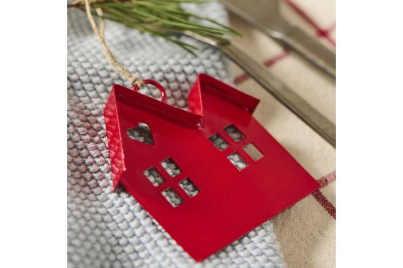 Set of 3 Decorative Hangers Red Houses - Ib Laursen