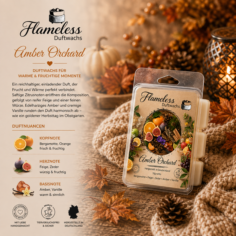 Cera Profumata Amber Orchard | Flameless Duftwachs