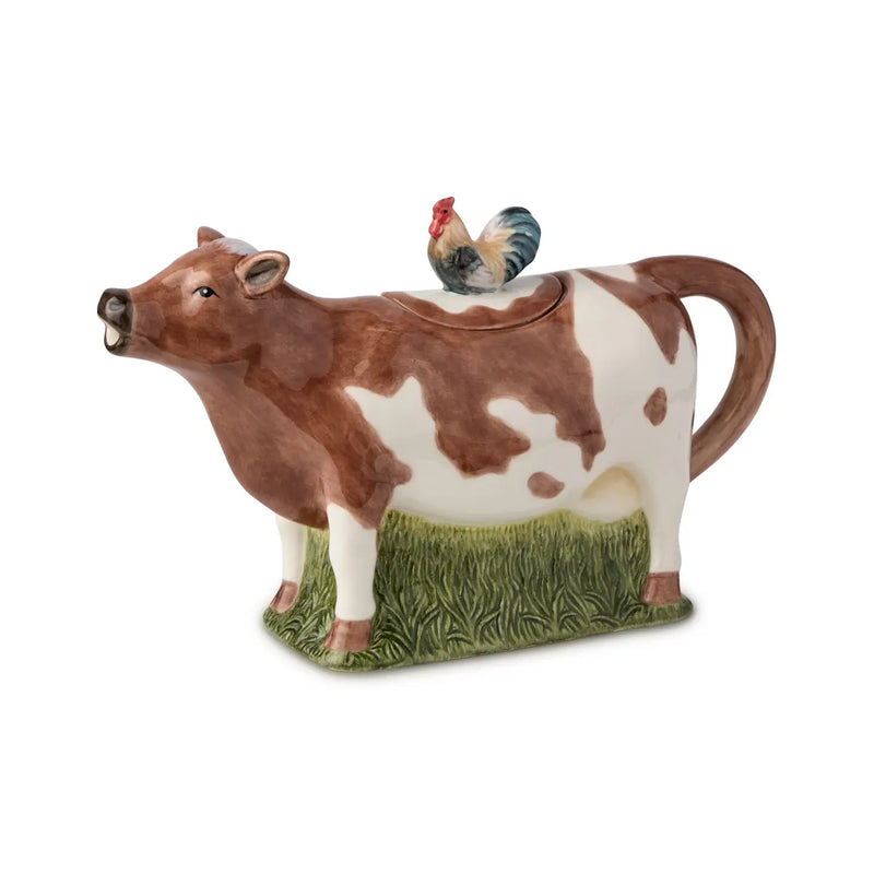 Teiera 3D a Forma di Mucca Vintage Farm