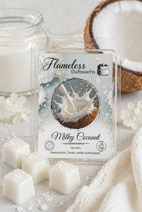Cera Profumata di Soia Milk Coconut Flameless 70g