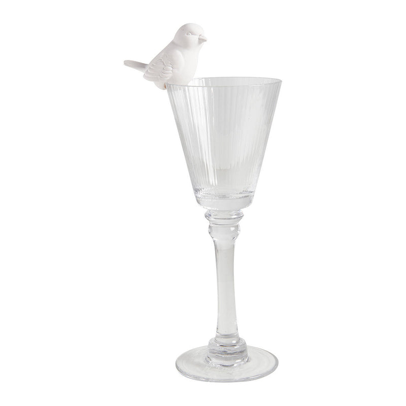 Uccellino Decorativo per Bicchiere in Ceramica Mathilde M