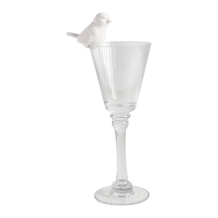 Uccellino Decorativo per Bicchiere in Ceramica Mathilde M