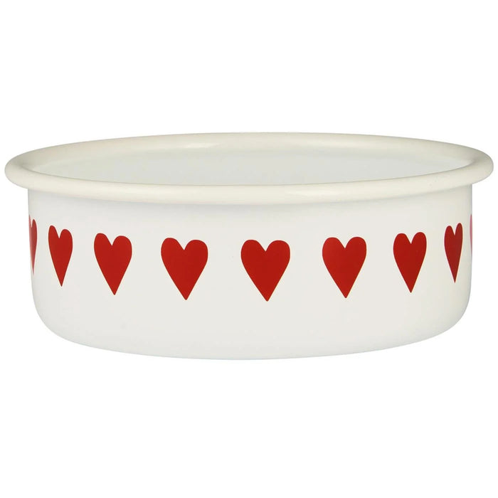 Ciotola piatta IB LAURSEN "cuori rossi"