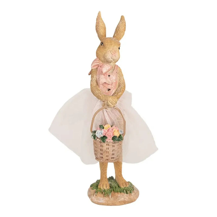 Statua decorativa coniglio in resina