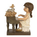 Statua decorativa bambina con il pianoforte - Arredo Casa da Sogno