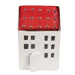  Casa decorativa bianco e rosso 12 cm -Clayre & Eef
