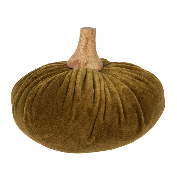 Decorative Pumpkin in Green Fabric 15 x 12 cm - Clayre &amp; Eef