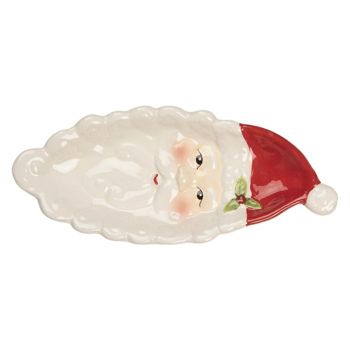 Piatto Decorativo Babbo Natale in Ceramica Clayre & eef