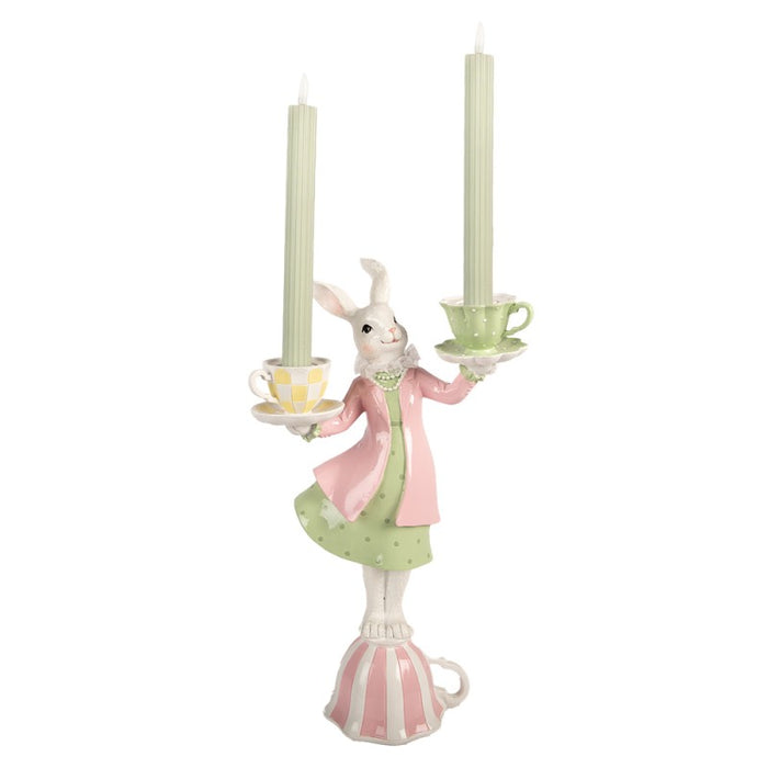 Candelabro Decorativo Coniglio 23×13×41 cm in Resina – Clayre & Eef
