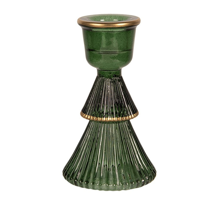 Candelabro in vetro verde - Clayre & Eef