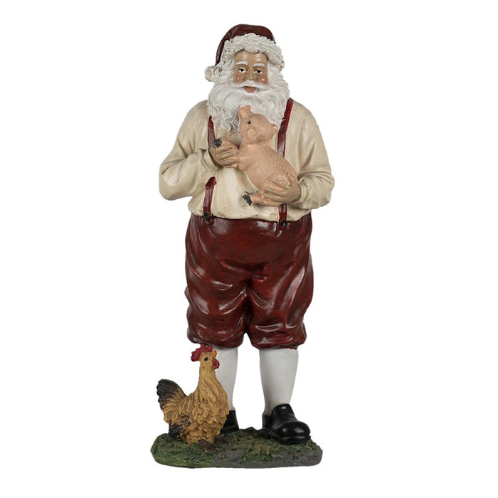 Babbo Natale in resina con animaletti - Clayre & Eef