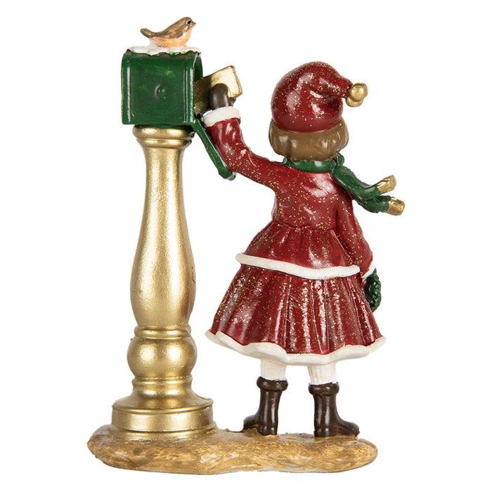 Statuetta Natalizia Ragazza con Cassetta della Posta Clayre & eef