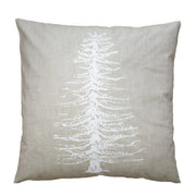 Federa per cuscino 45x45 cm Beige Bianco Poliestere Alberi di pino - Arredo Casa da Sogno