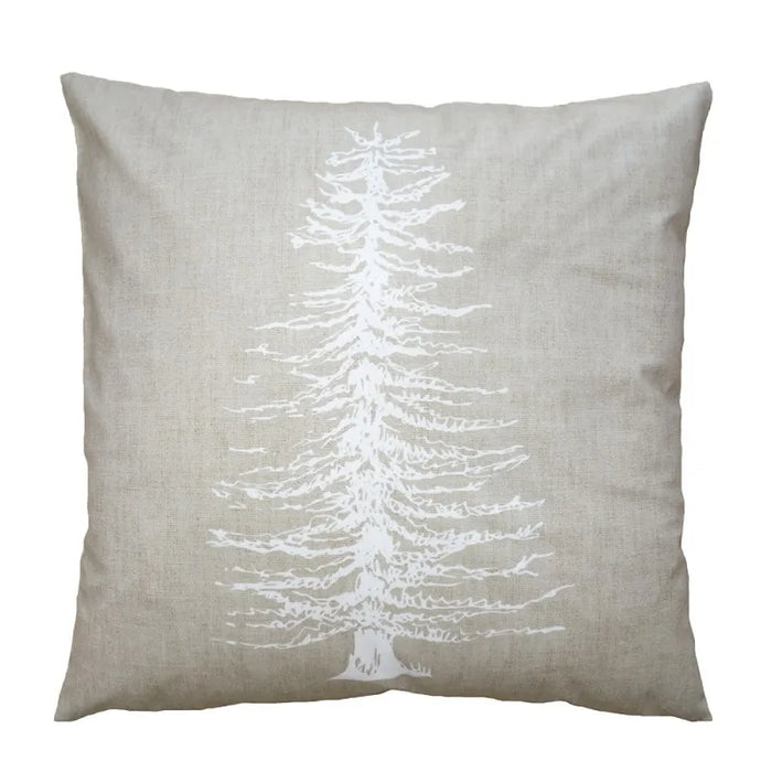 Federa per cuscino 45x45 cm Beige Bianco Poliestere Alberi di pino — Arredo  Casa da Sogno