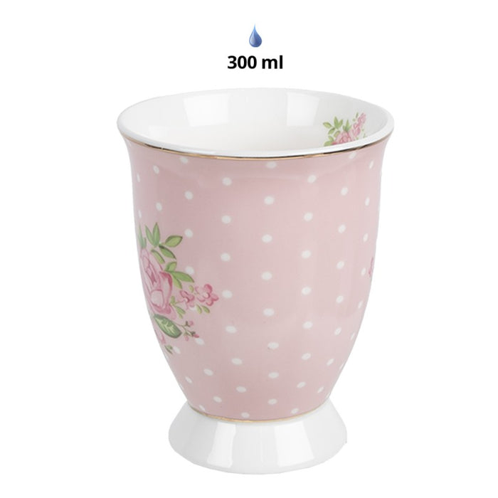 Tazza in porcellana Rosa Sweet roses -Clayre & Eef