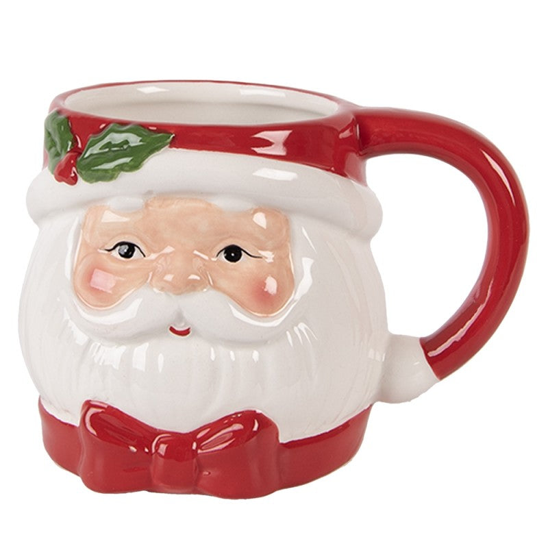 Tazza Natalizia Babbo Natale in Ceramica – 300 ml Clayre & eef